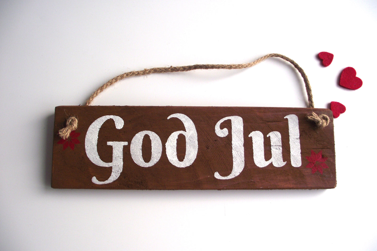 God Jul Reclaimed Wood Hanging Sign