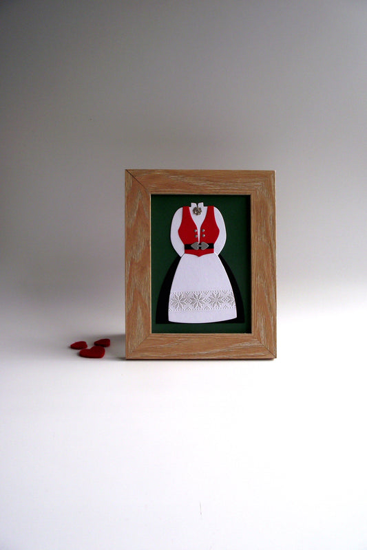 Norwegian Bunad - National Costume Framed Picture