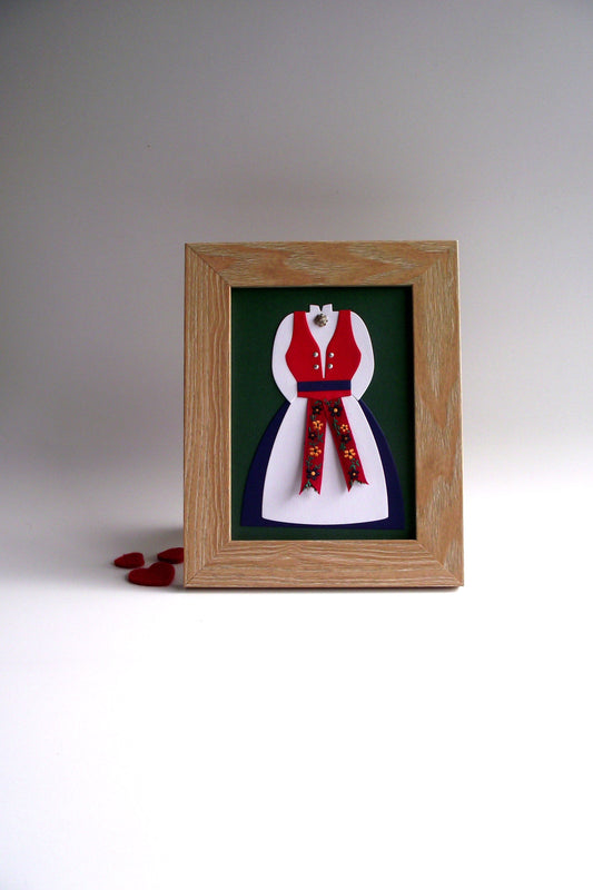 Norwegian Bunad - National Costume Framed Picture