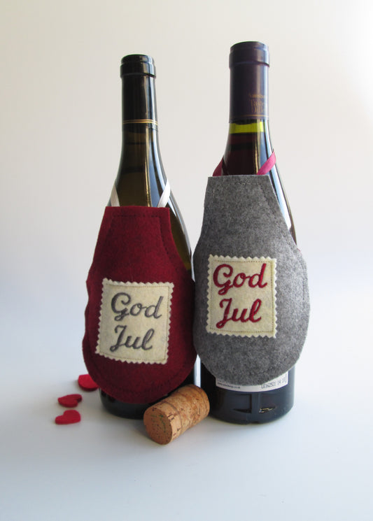 God Jul Christmas Bottle Apron