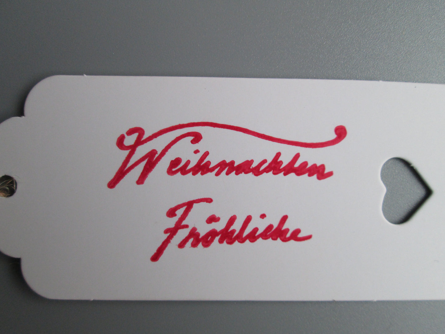 German  Frohe Weihnachten Christmas Tag Label