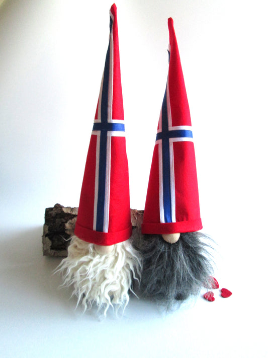 Norwegian Flag Hat Scandinavian Gnome