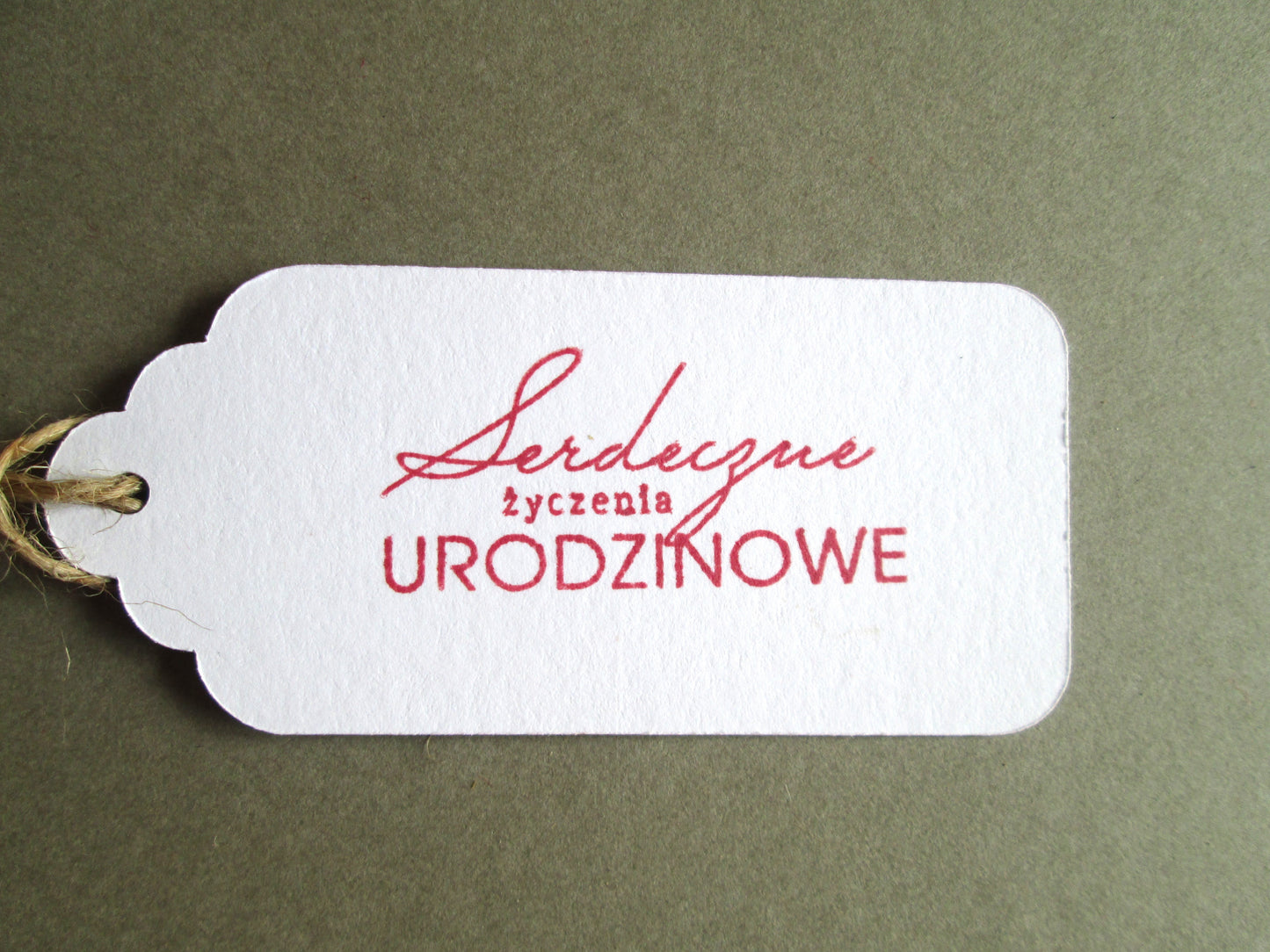 Polish Happy Birthday Tag Label