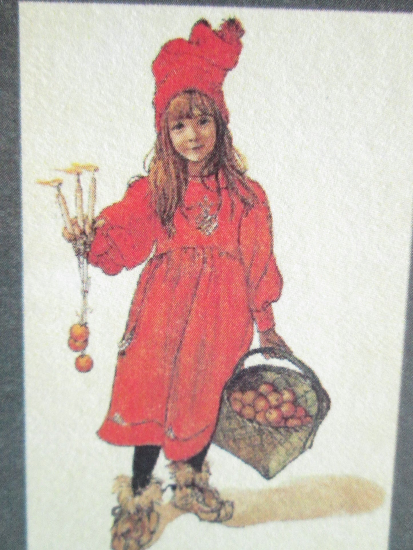 Swedish Artist, Carl Larsson Iduna Apple Girl Blank Greeting Card