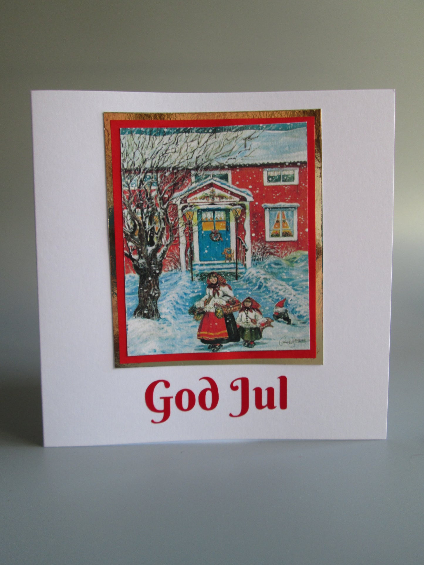 Nordic Mother & Child  God Jul Christmas Card