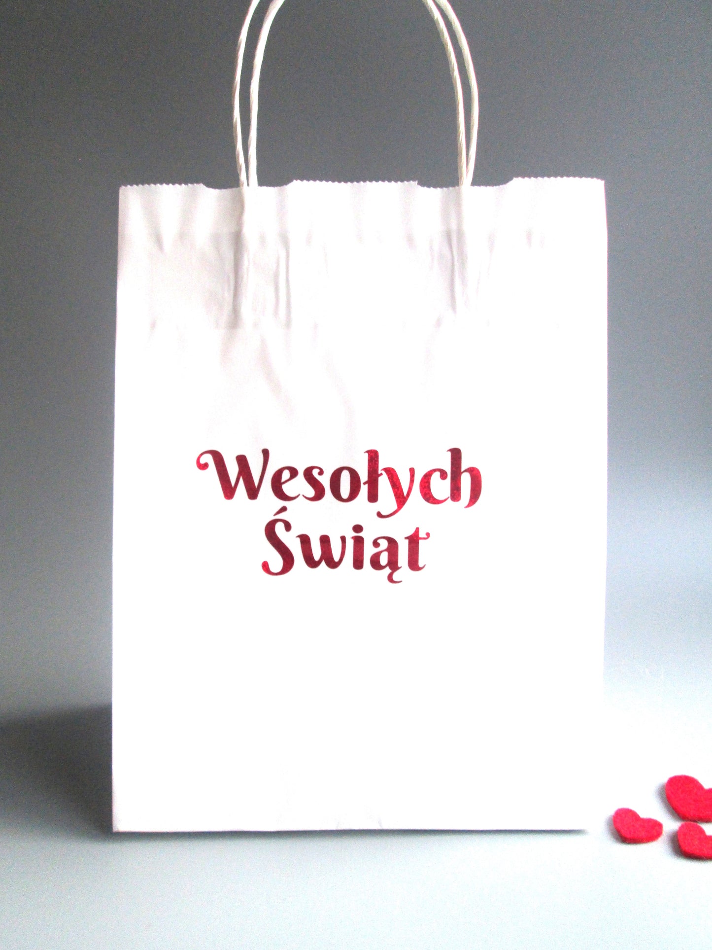 Polish Wesołych Świąt Happy Holidays Paper Gift Bag