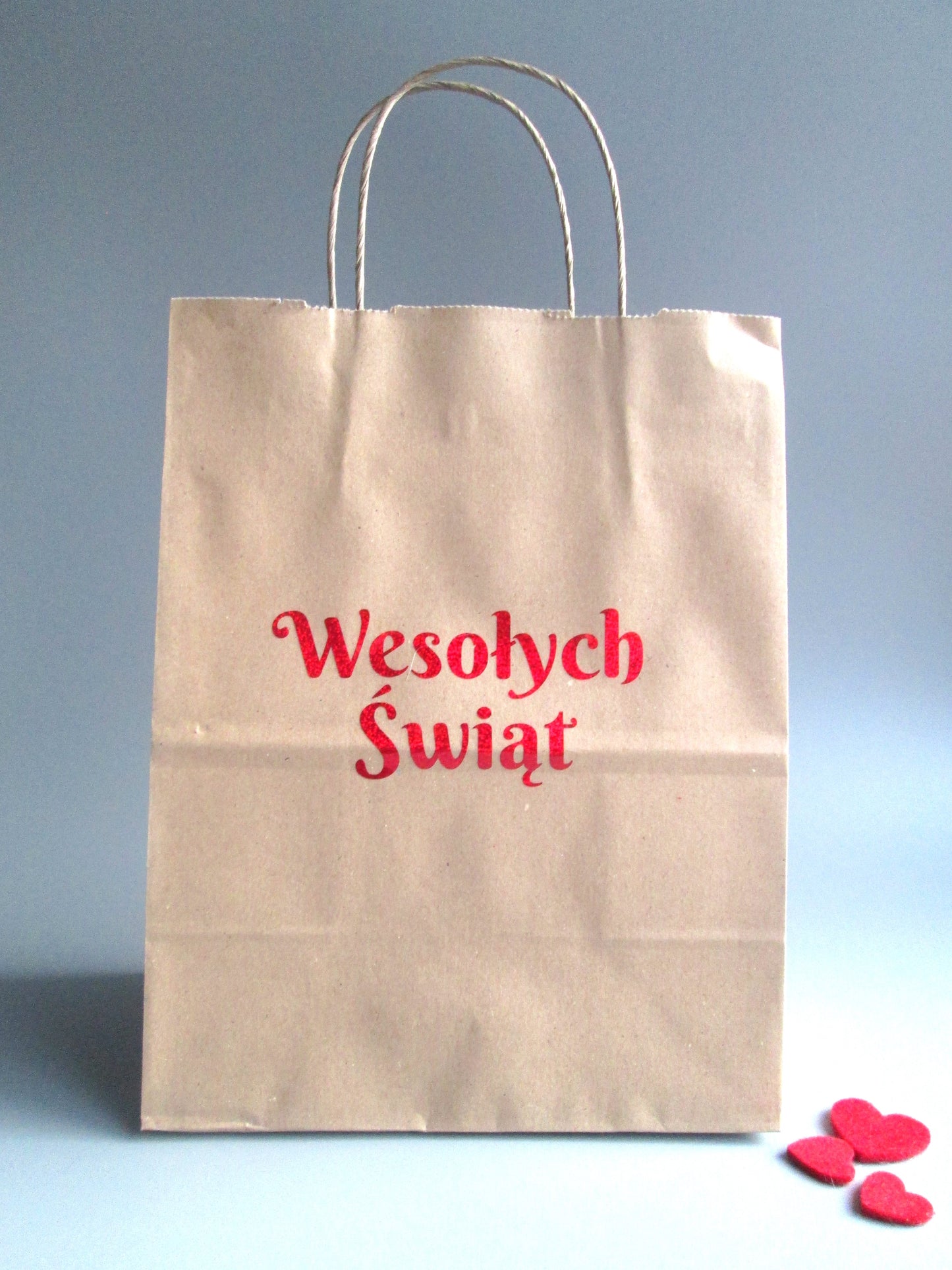 Polish Wesołych Świąt Happy Holidays Paper Gift Bag