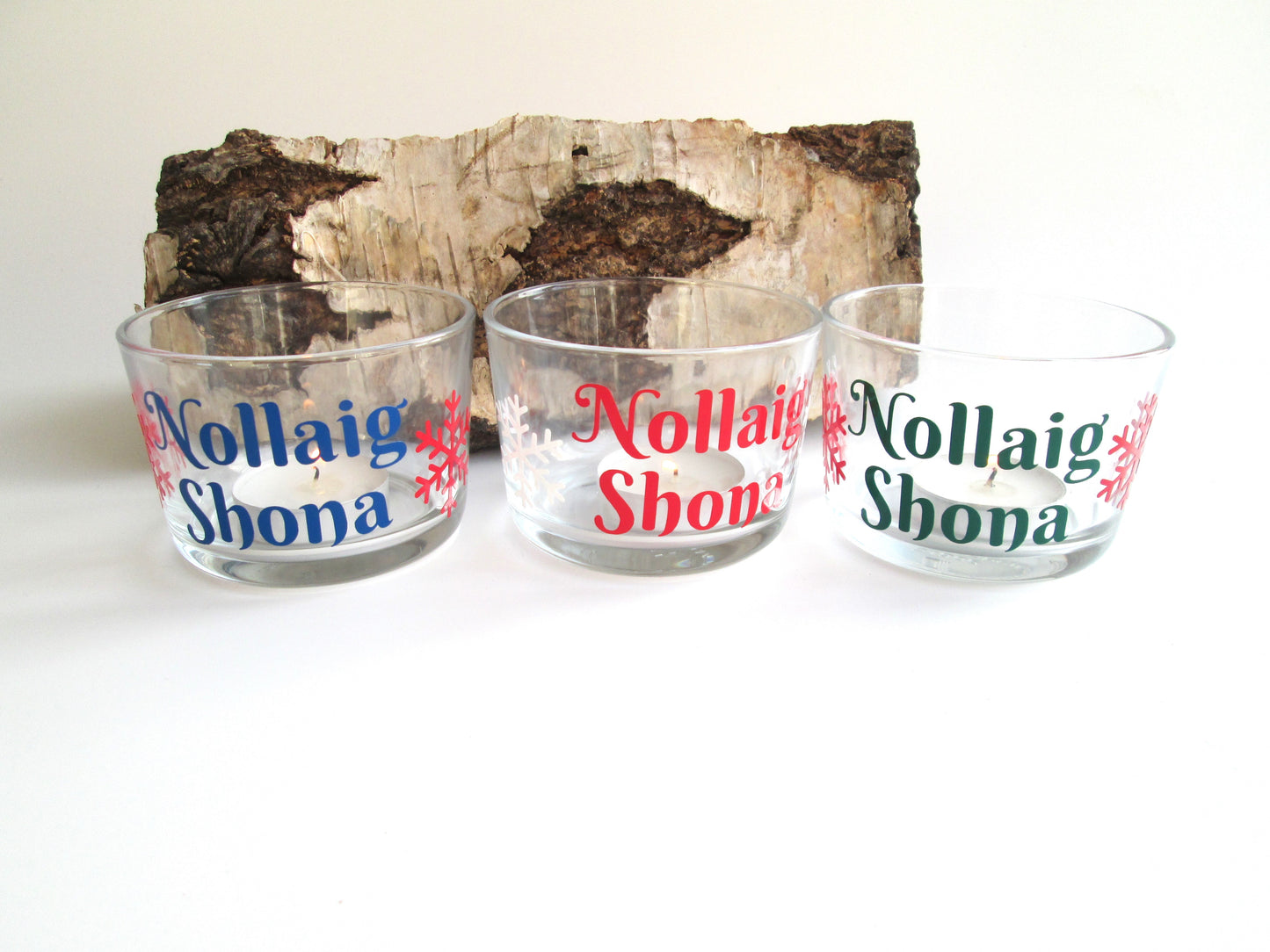 Irish / Scottish Gaelic Nollaig Shona Christmas Candle Holder