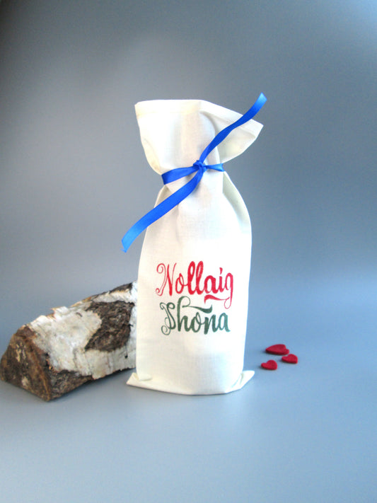 Irish Nollaig Shona Christmas Bottle Bag