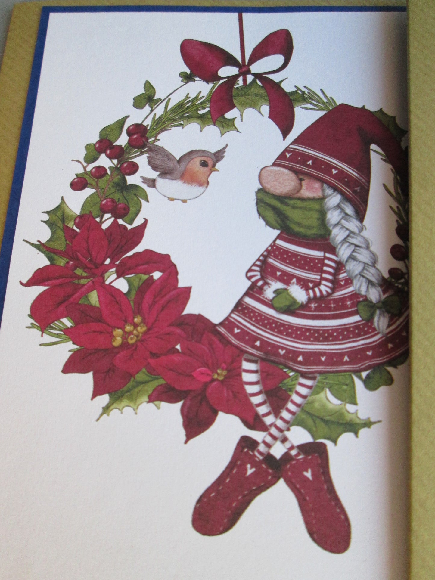 Five Pack Of Irish Gaelic Nollaig Shona Duit  Happy Christmas Gnome Christmas Cards