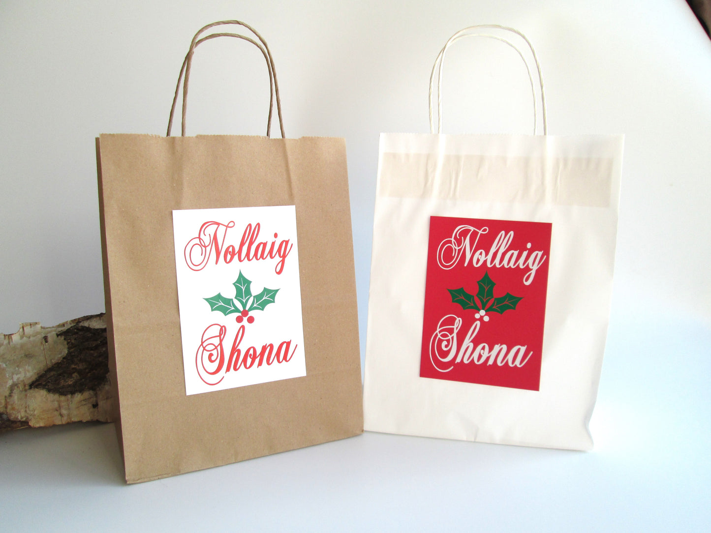 Irish / Scottish Gaelic Nollaig Shona Christmas Paper Gift Bag