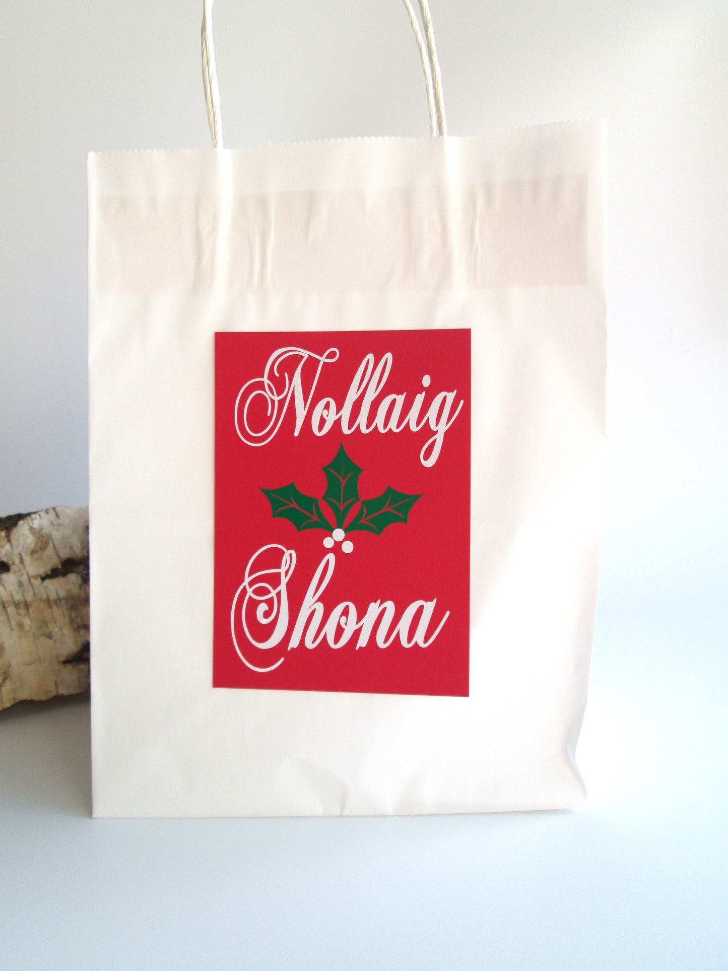 Irish / Scottish Gaelic Nollaig Shona Christmas Paper Gift Bag