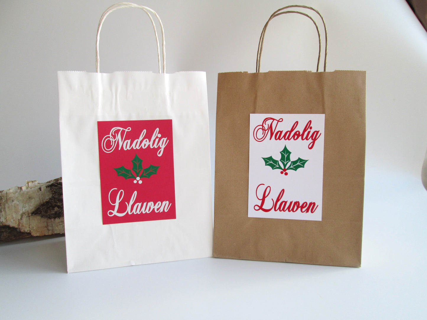 Welsh Nadolig Llawen Christmas Paper Gift Bag