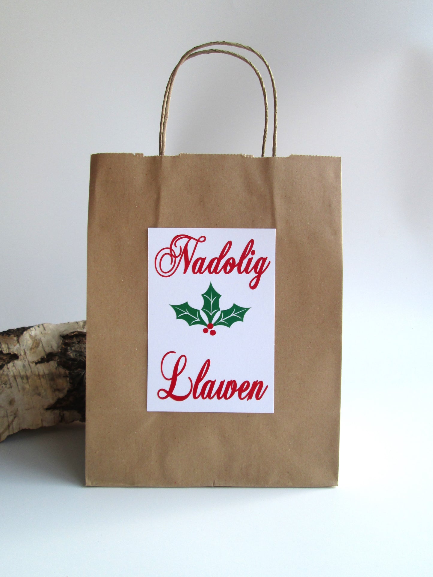 Welsh Nadolig Llawen Christmas Paper Gift Bag