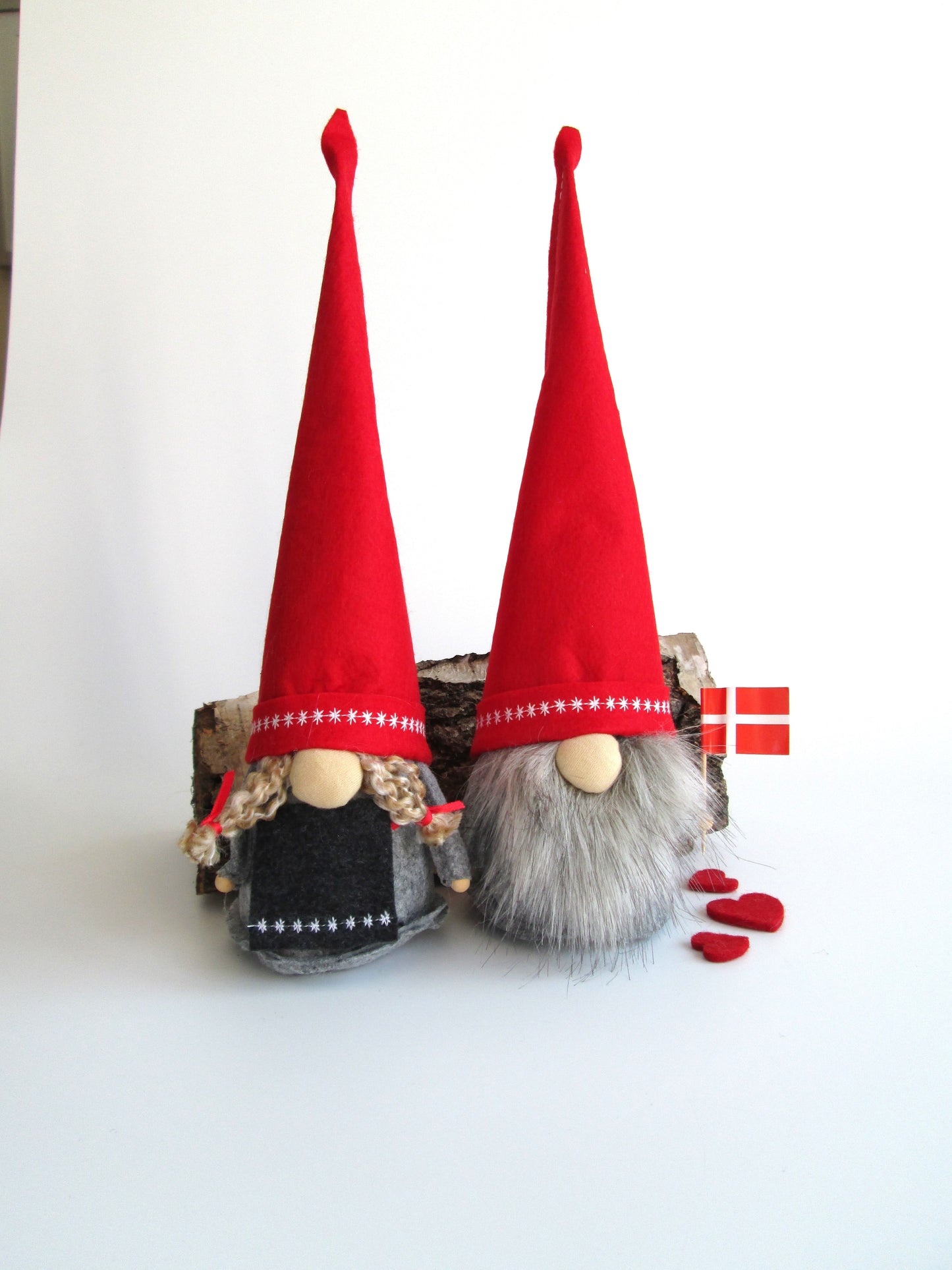 Danish Flag Scandinavian Gnome Girl, Boy Or Couple