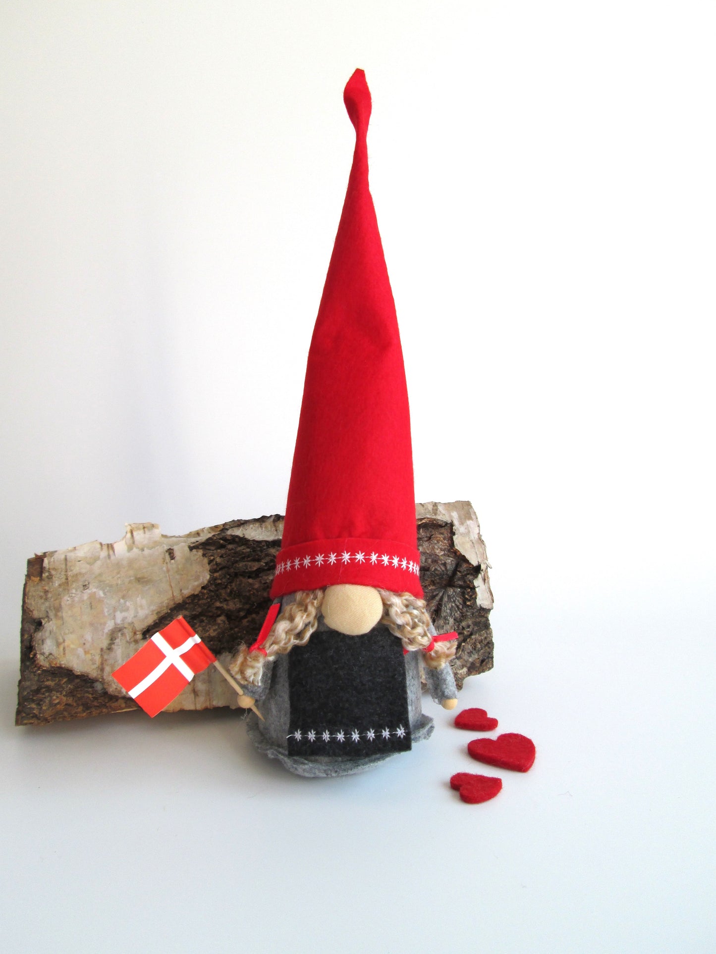 Danish Flag Scandinavian Gnome Girl, Boy Or Couple