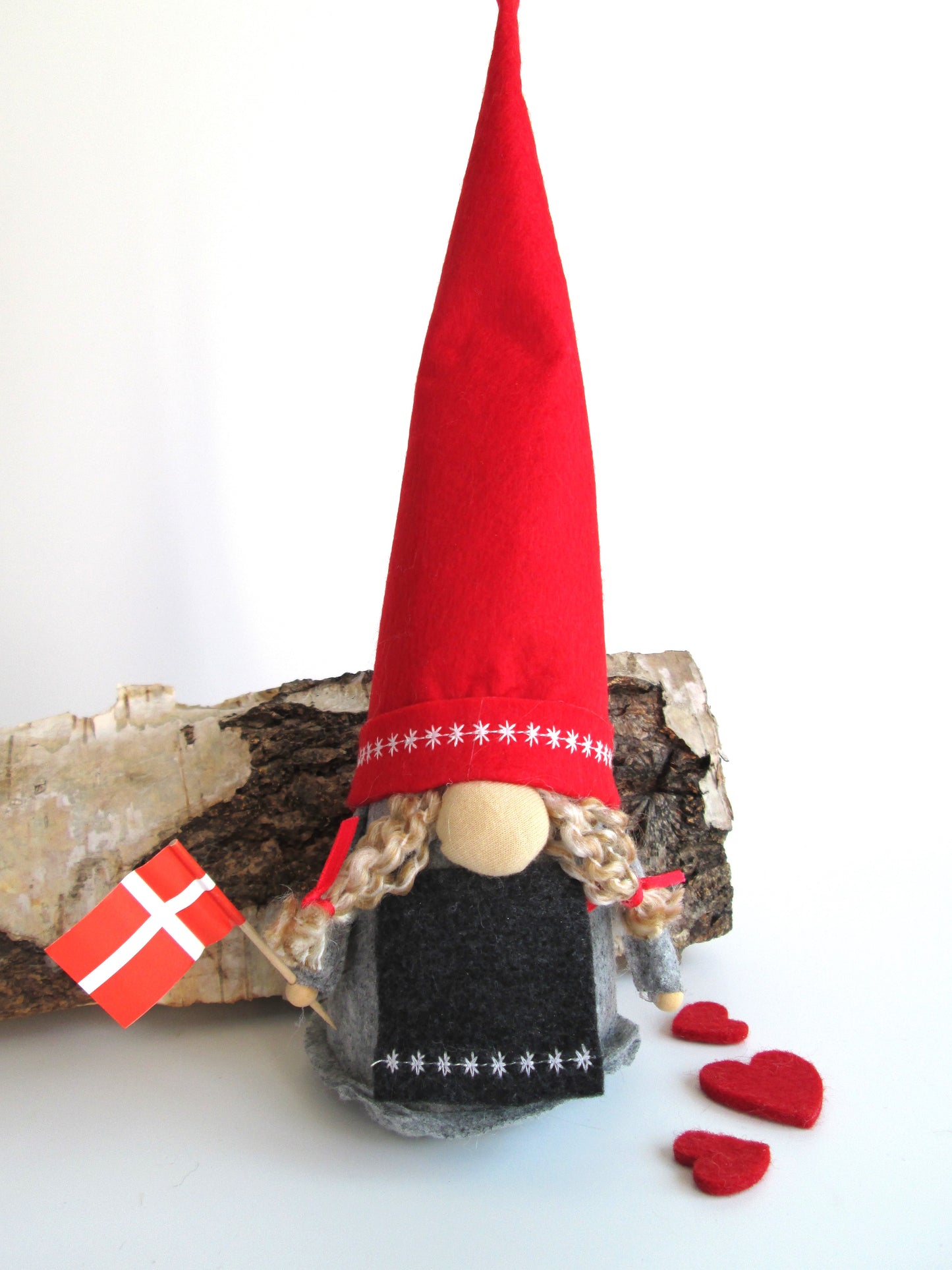 Danish Flag Scandinavian Gnome Girl, Boy Or Couple