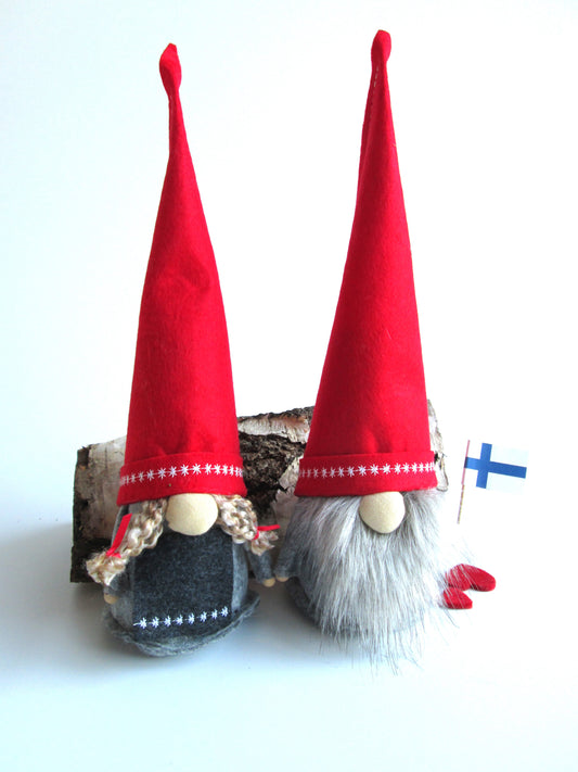 Finnish Flag Scandinavian Gnome Girl And / Or Boy