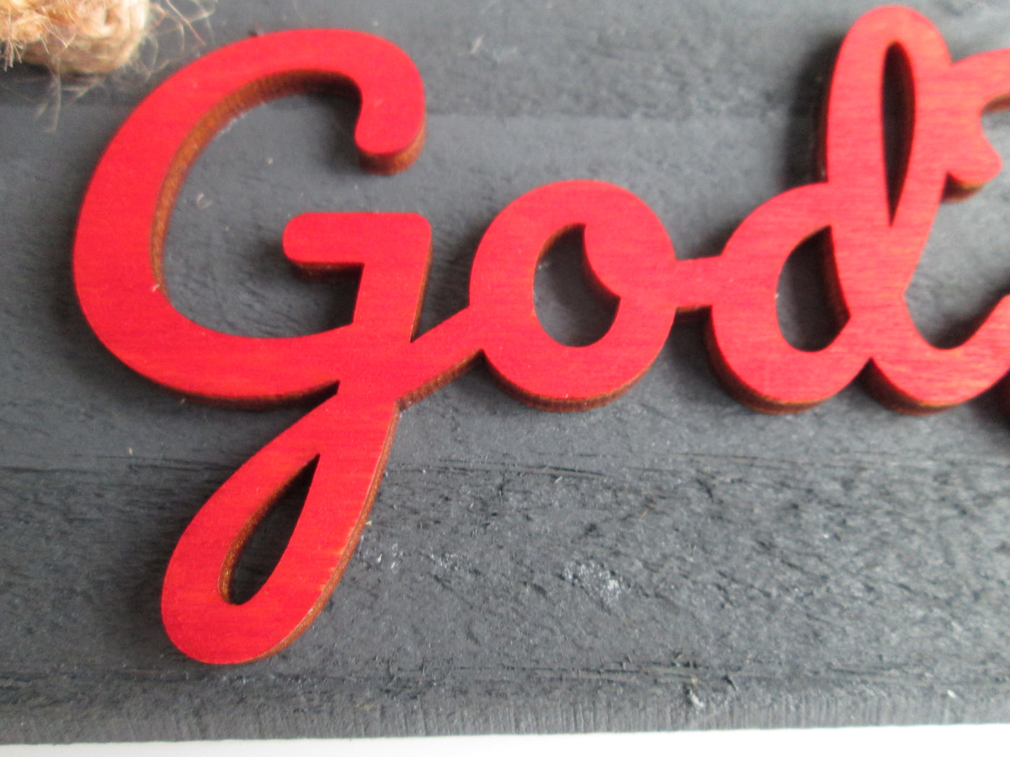 God Jul Reclaimed Wood Hanging Sign