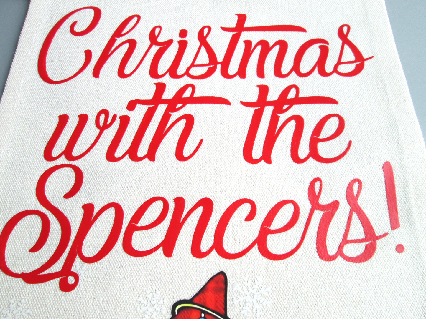 Personalised Scandinavian Gnome  Christmas Banner - Customised