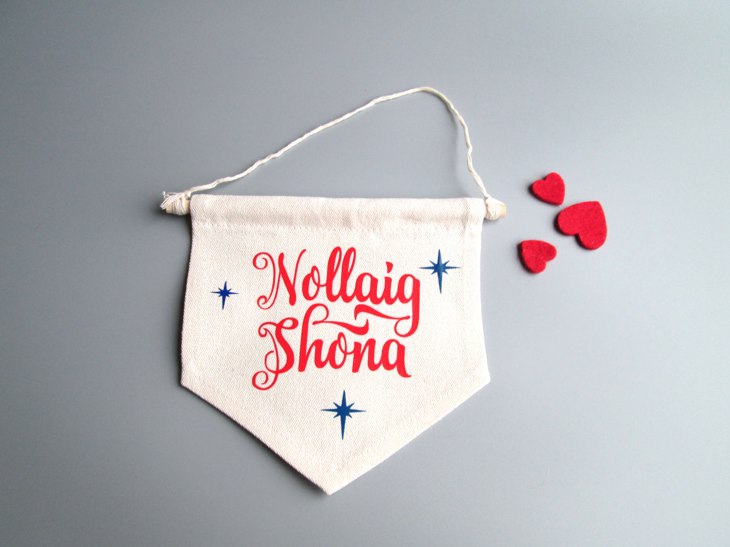 Irish Nollaig Shona Small Christmas Gnome Banner