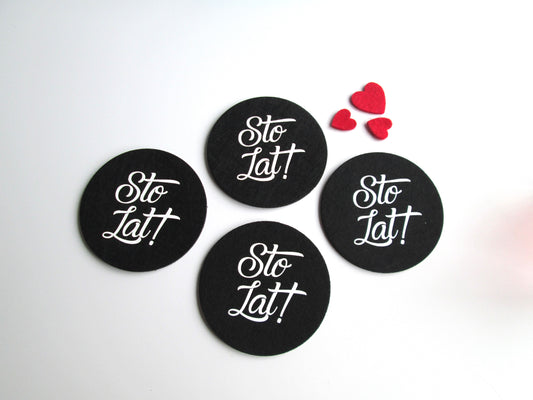 Polish Sto Lat! Felt Coasters