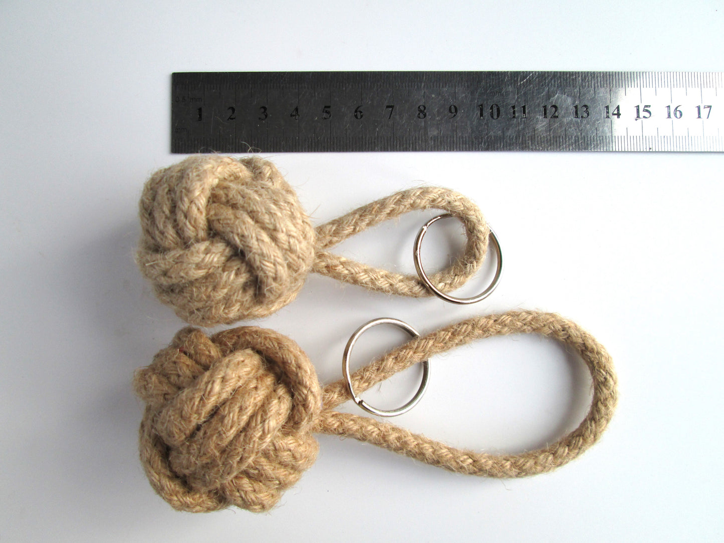 Large Monkey's Fist Knot Rope Keyring Fob