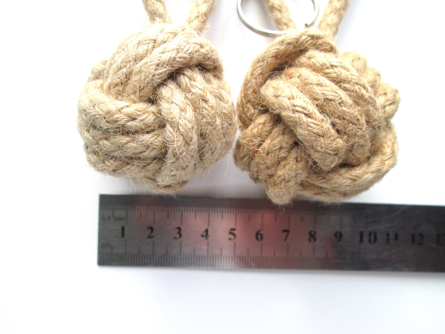 Large Monkey's Fist Knot Rope Keyring Fob