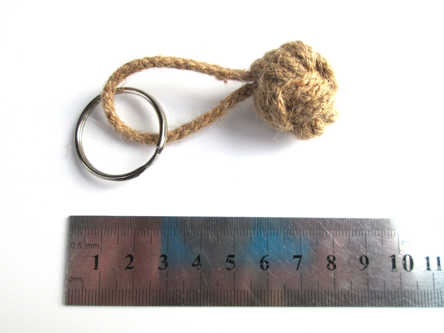 Large Monkey's Fist Knot Rope Keyring Fob