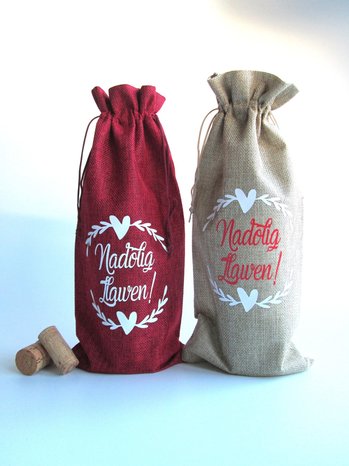 Welsh Nadolig Llawen Happy Christmas Bottle Bag