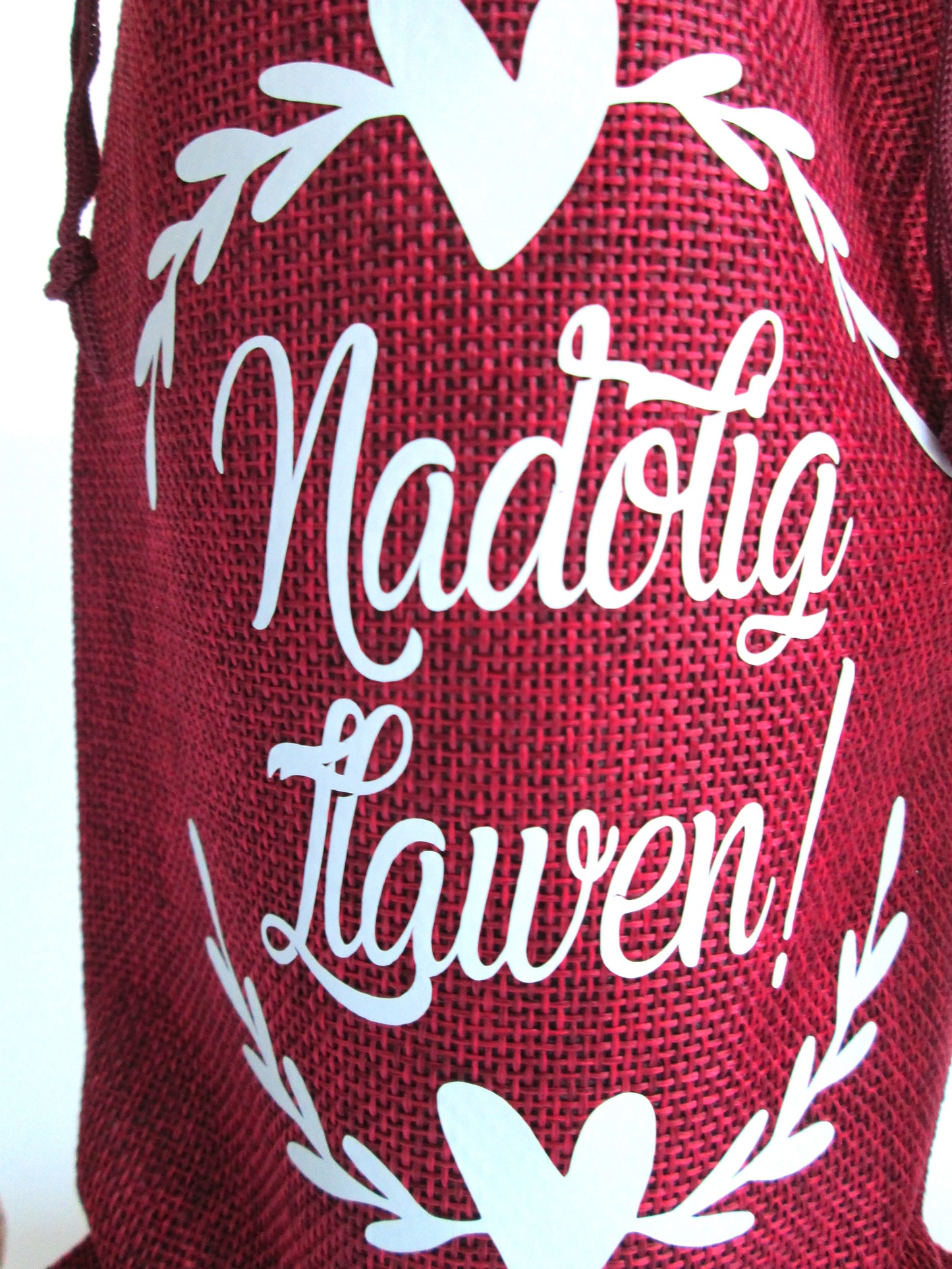 Welsh Nadolig Llawen Happy Christmas Bottle Bag