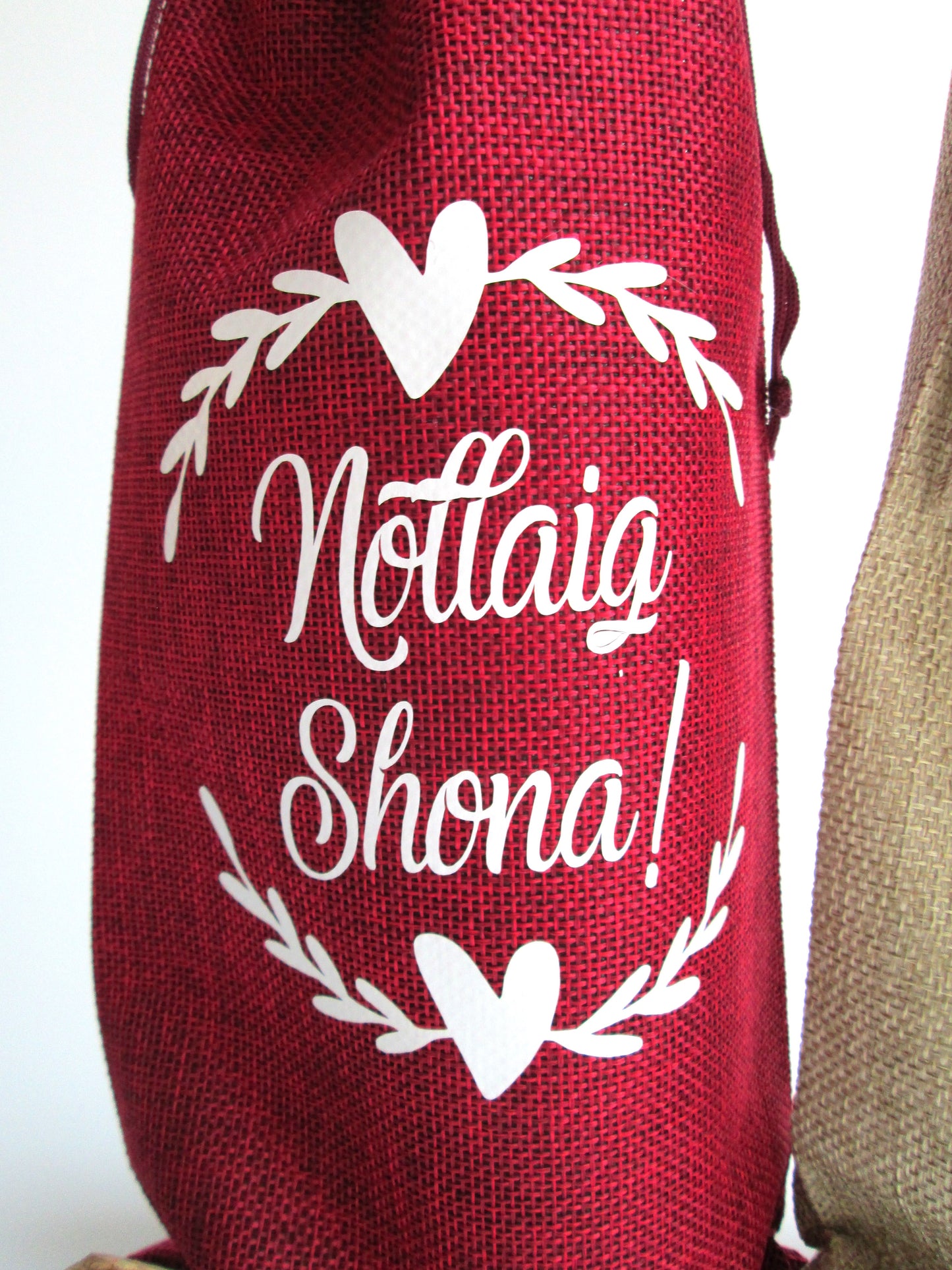 Irish Gaelic Nollaig Shona Christmas Bottle Bag