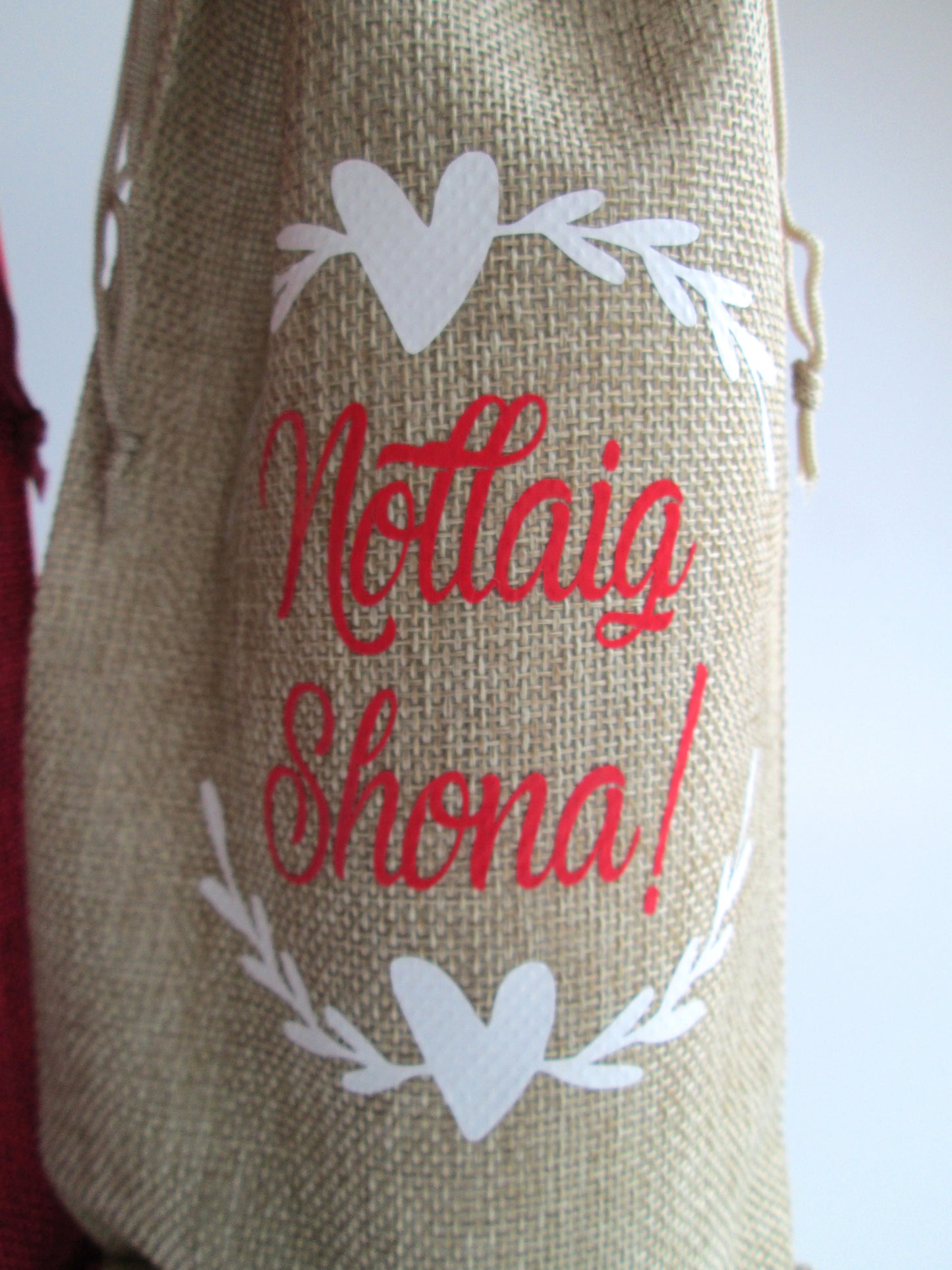 Irish Gaelic Nollaig Shona Christmas Bottle Bag