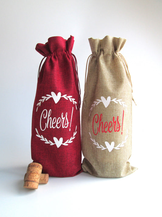 Cheers Fabric Bottle Bag