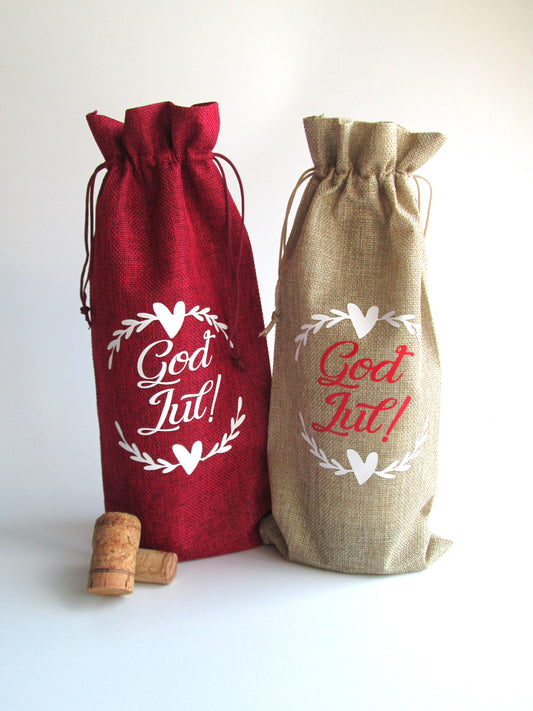 God Jul Bottle Bag - Great Wine / Party Gift