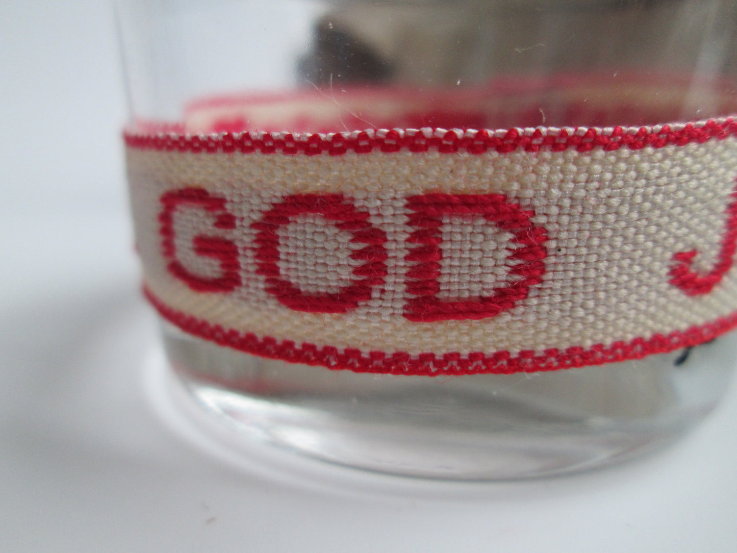 God Jul Small Ribbon Candle Holder