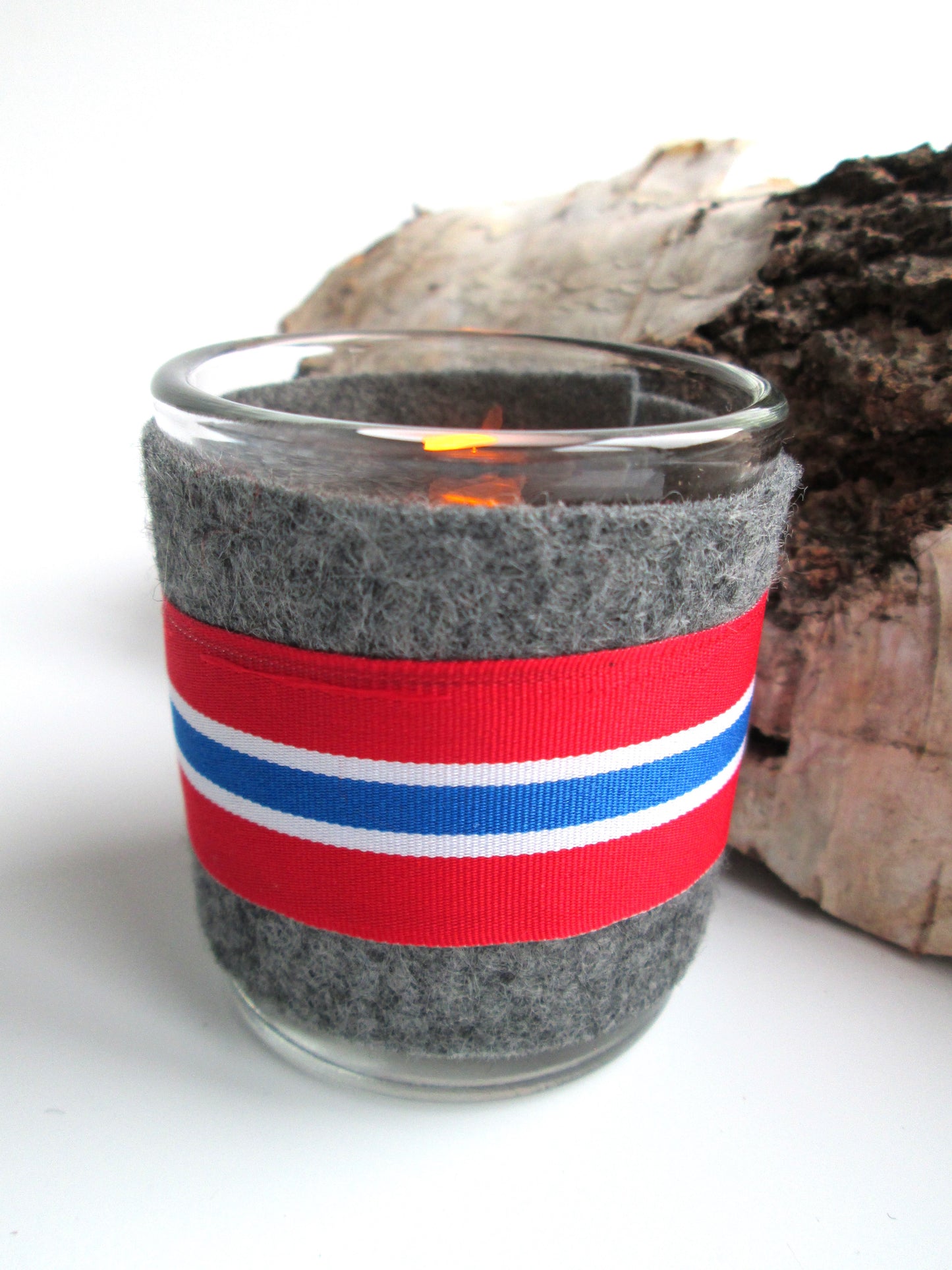 Norwegian Flag Candle Holder