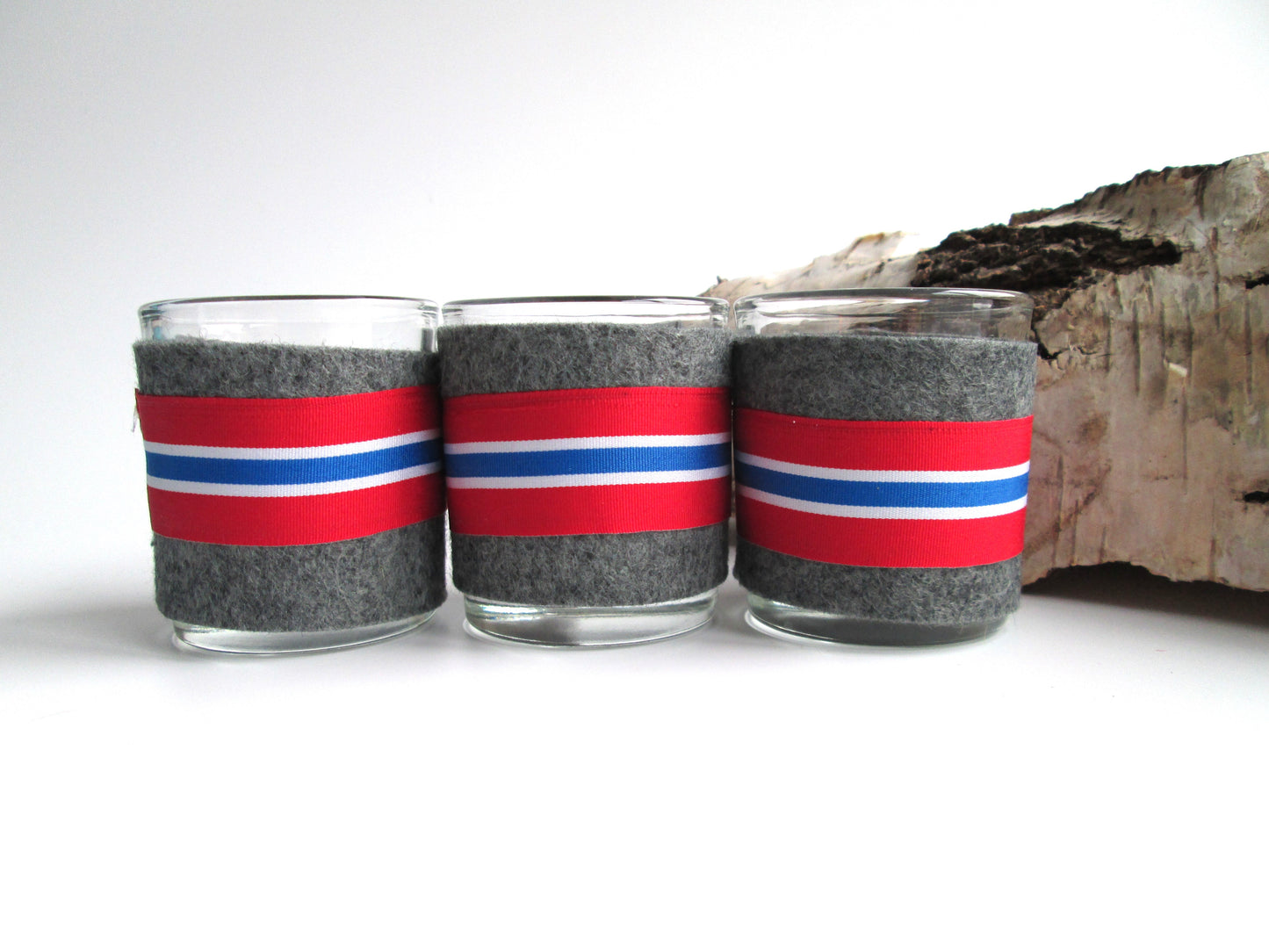 Norwegian Flag Candle Holder