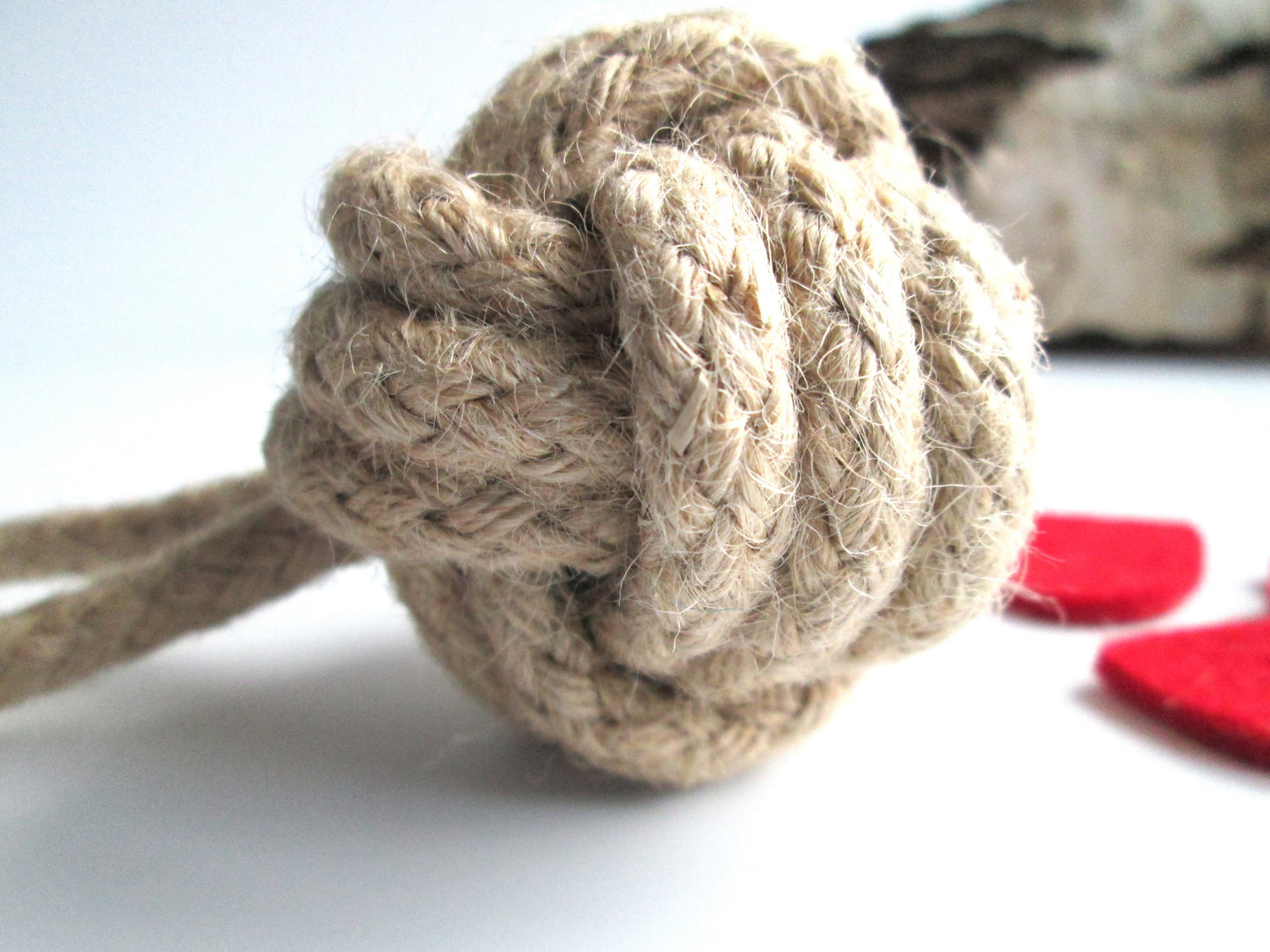 Large Monkey's Fist Knot Rope Keyring Fob