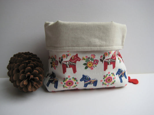 Dala Horse Fabric Bead Baskets