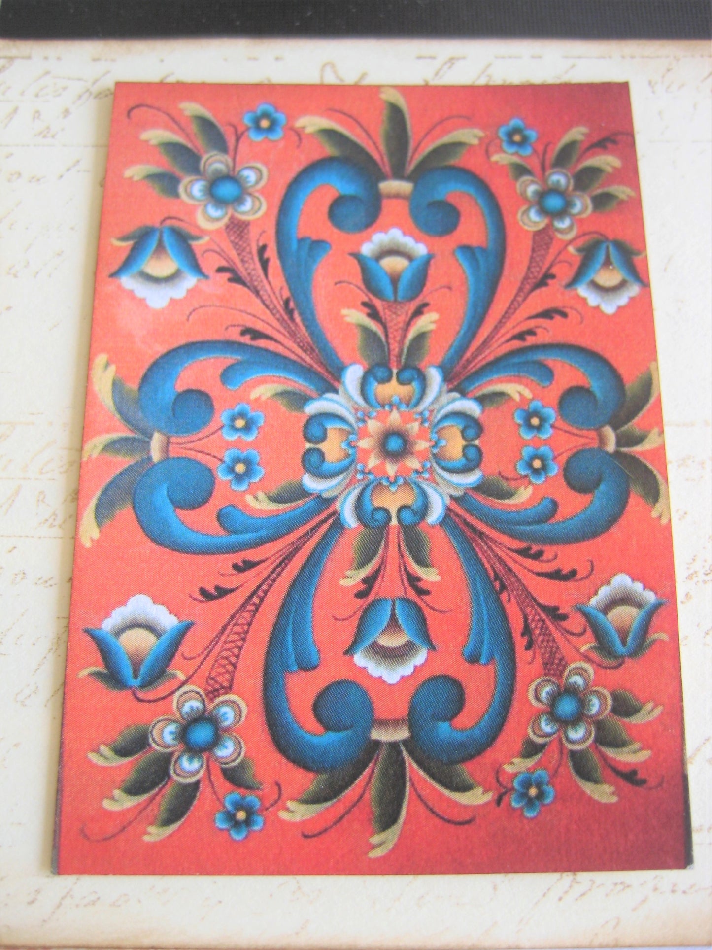 Norwegian Rosemaling Jotter Notepad