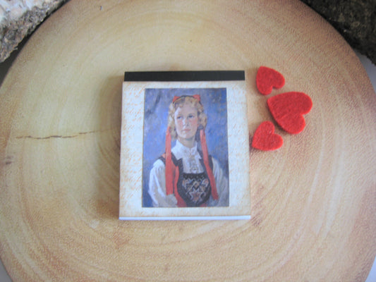 Norwegian Bunad National Costume Jotter Notepad